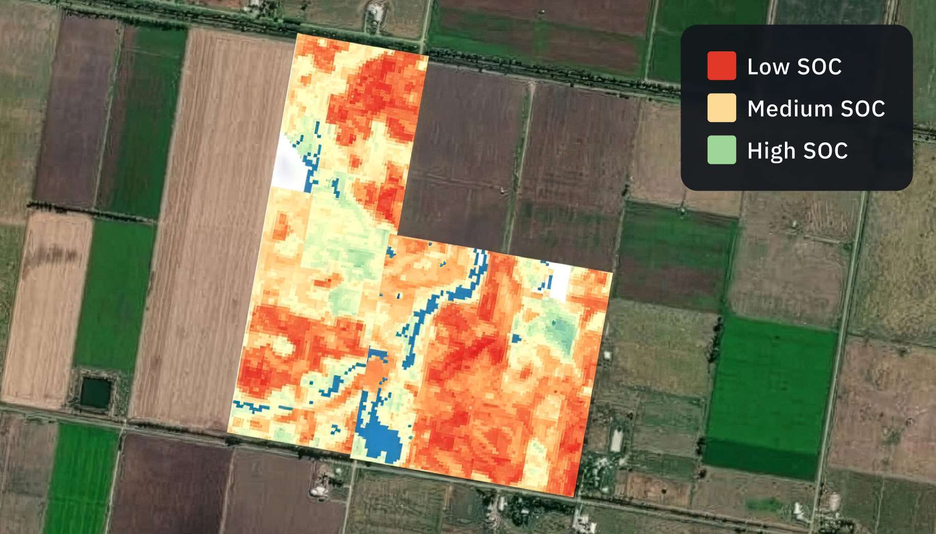 SOC prediction by EOS RayVision using satellite data and ML models
