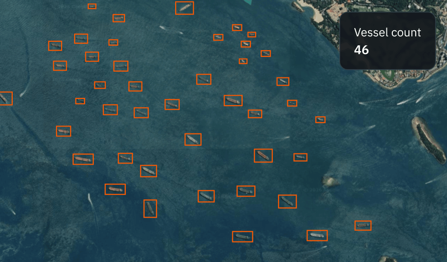 atividade em áreas marítimas observada a partir do espaço