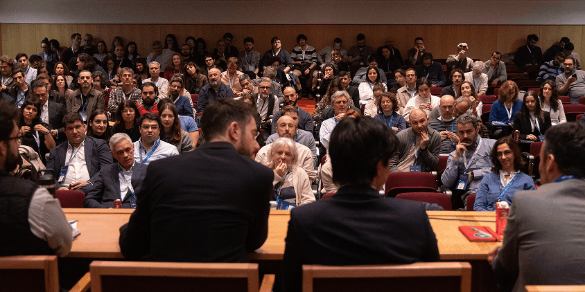 audience view from behind speakers at Terra Em Foco