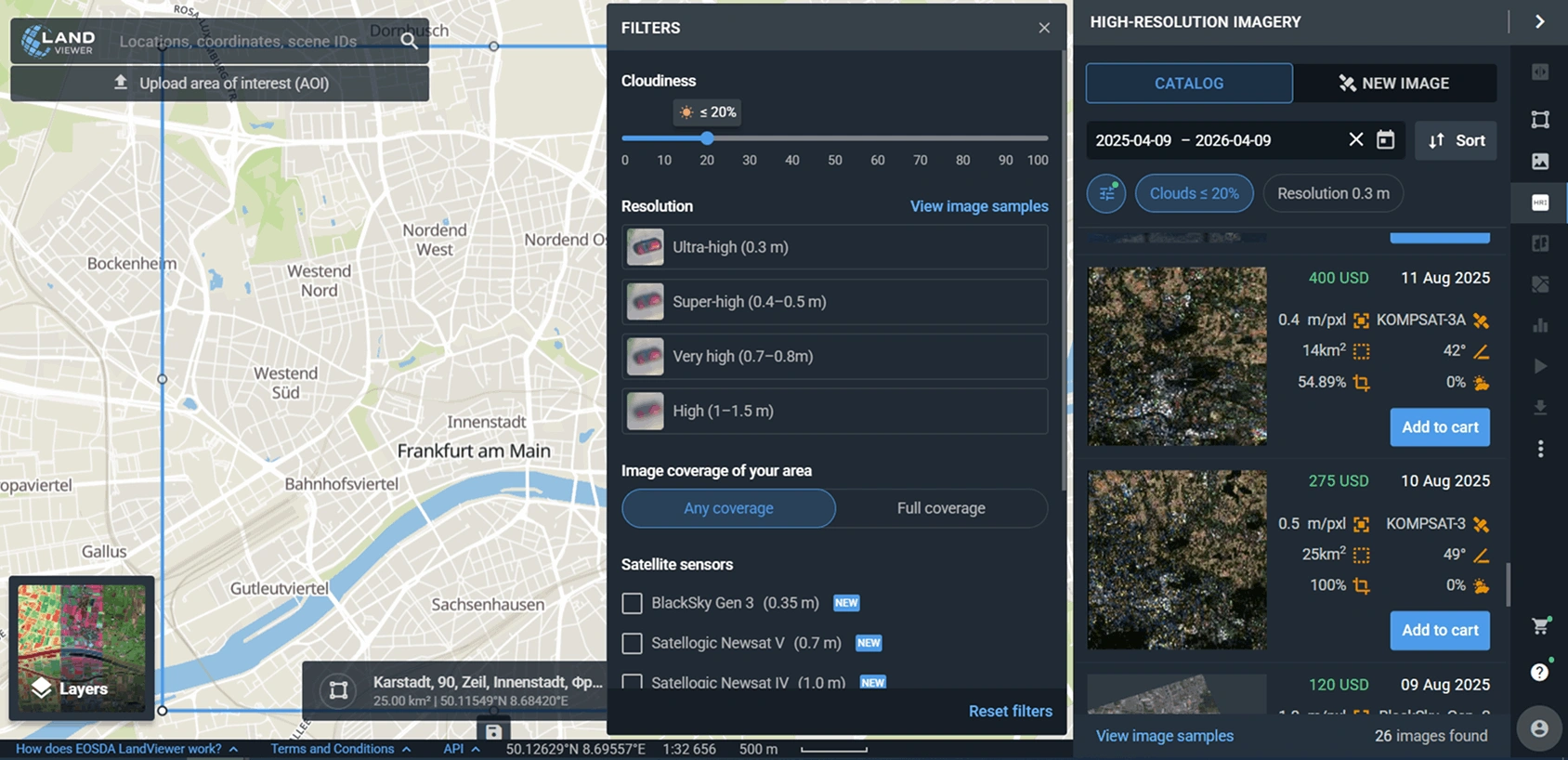 filters for satellite live views of my house