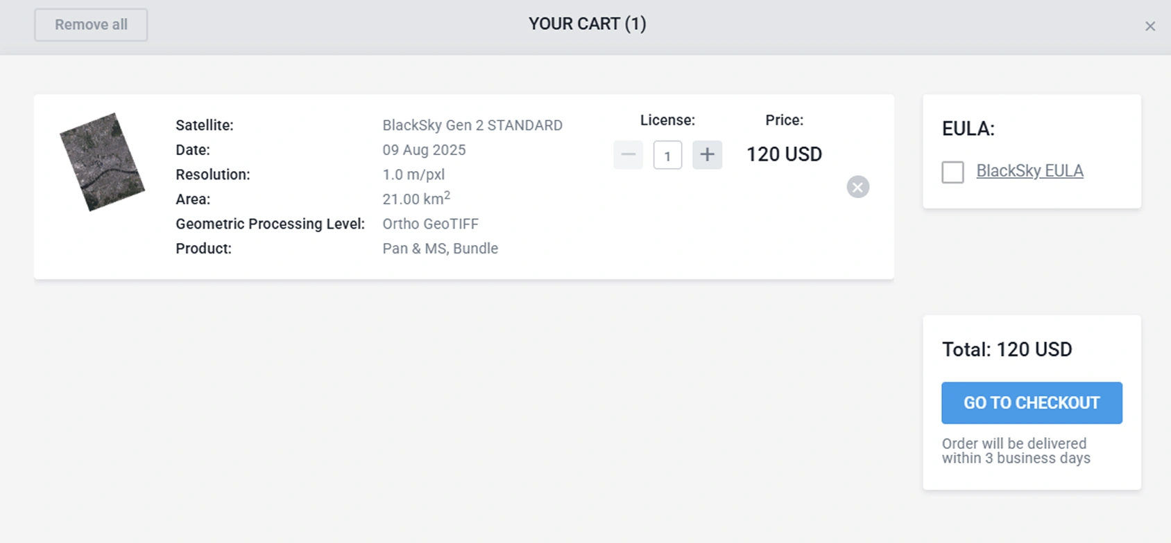 adding a live satellite view of my house to a cart