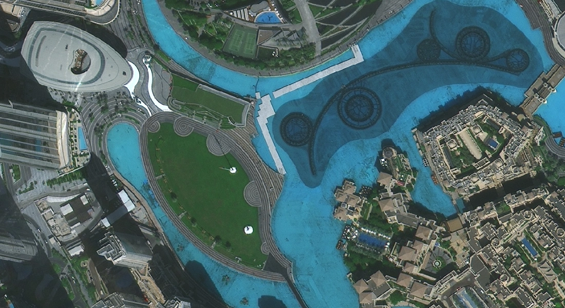 high quality view of Dubai urban district for urban monitoring, infrastructure integrity assessment, and land-use planning