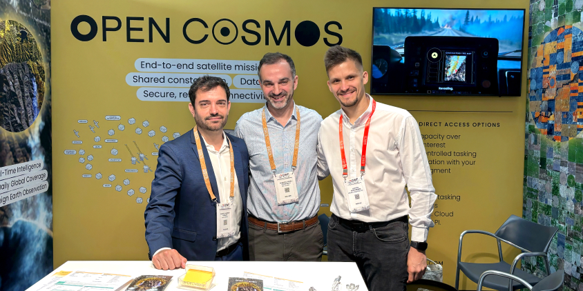 Dmytro Svyrydenko at the Open Cosmos booth