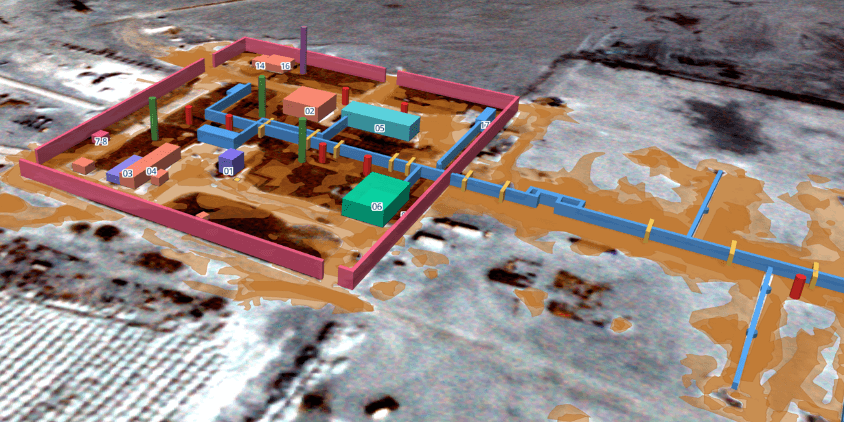 PAD site at the advanced stage with a perimeter fence built