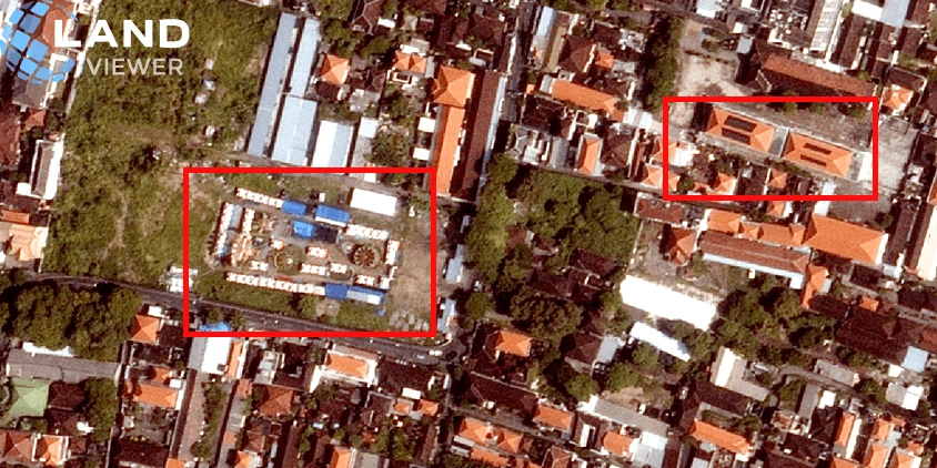 BlackSky Gen-3 satellite photos of the property with new structures and roof solar panels