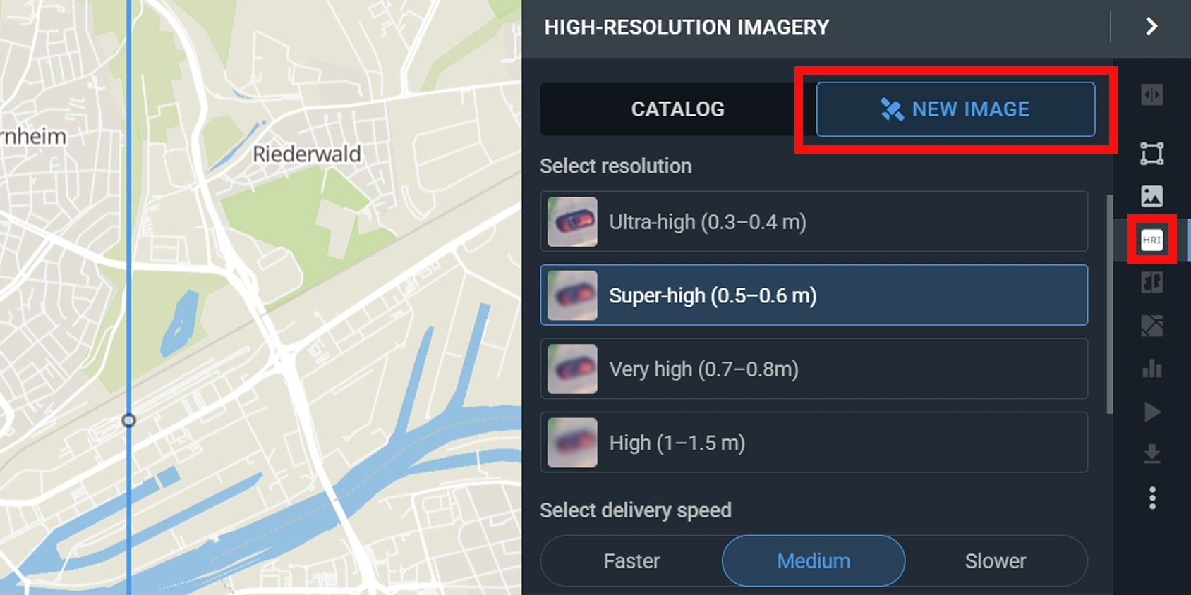 tasking a satellite for a new property photo