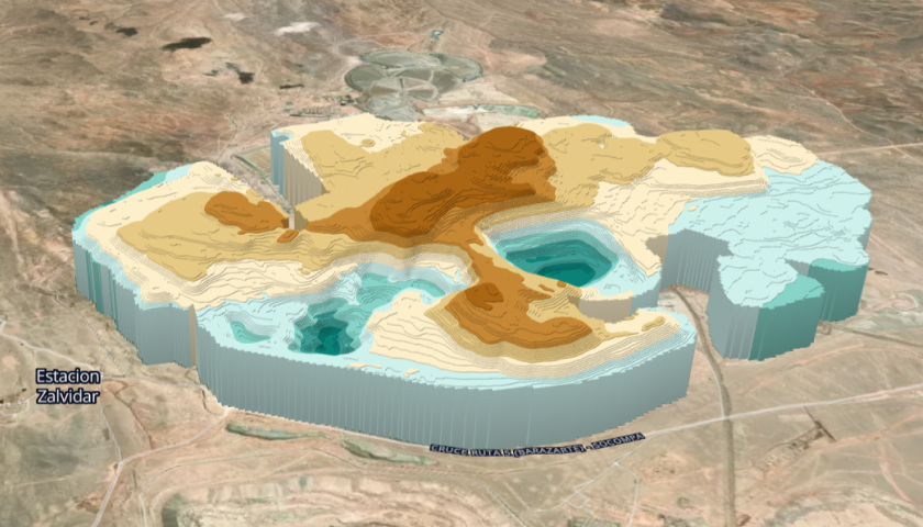 DEM-based open-pit mine slopes and depth analysis in Chile