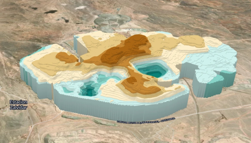 DEM-based open-pit mine slopes and depth analysis in Chile