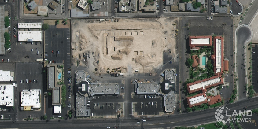 satellite monitoring of construction site progress