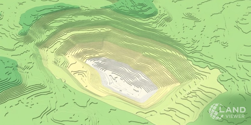 Escondida's North Pit on a digital elevation model map