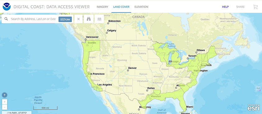 NOAA Data Access Viewer interface