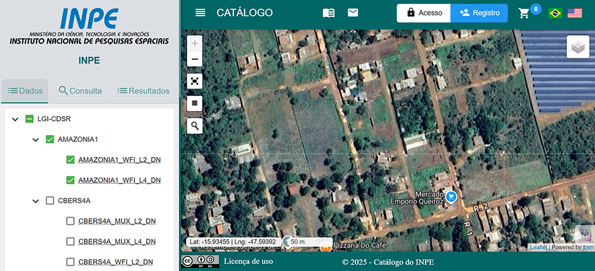 Imagens de satélite grátis de resolução intermediária e alta