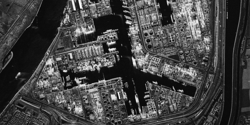 port of Rotterdam SAR radar image