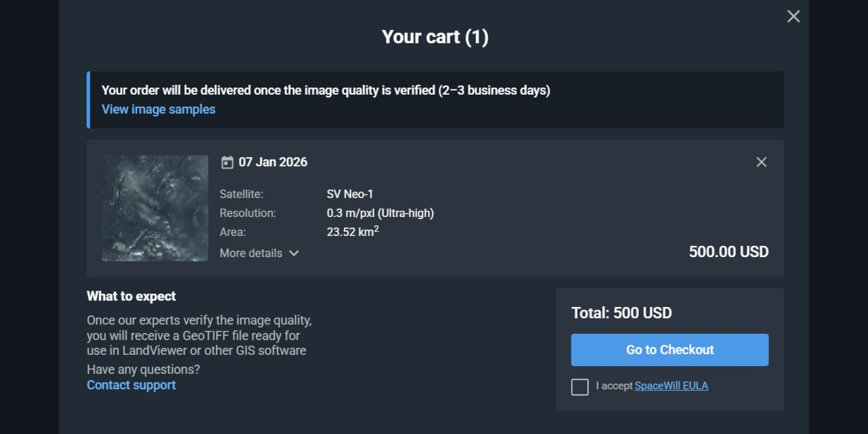 adding a live satellite view of my house to a cart