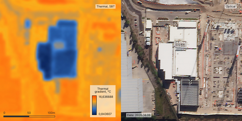 thermal imagery analysis shows anomaly around data center cooling equipment